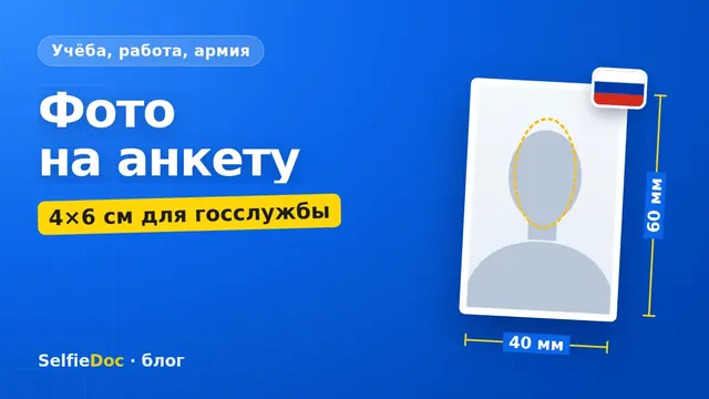 Фото на анкету: размеры для госслужбы, работы и визы