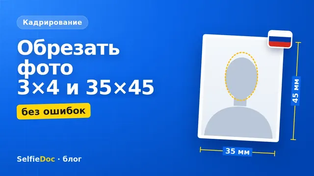 Как обрезать фото на документы до размера 3×4 или 35×45 мм