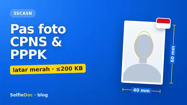 Pas foto CPNS berlatar merah untuk SSCASN, JPG maksimal 200 KB